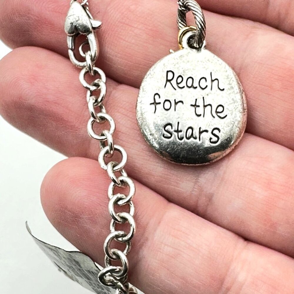 Brighton Womens Necklace Reach for the Stars Pendant Silver 16 - 18 Inch